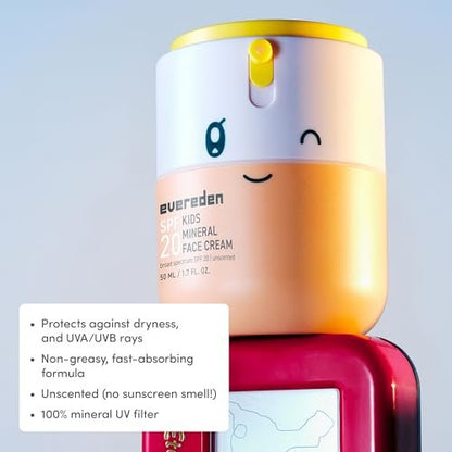Evereden Kids Face Cream with SPF 20 - Fragrance-Free, Non-Toxic Moisturizer for Children, 1.7 oz Avelisse