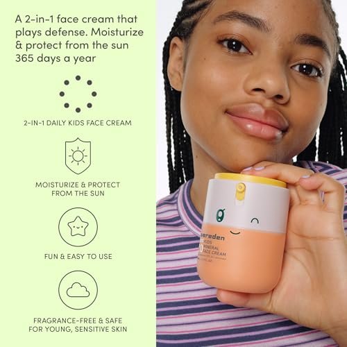 Evereden Kids Face Cream with SPF 20 - Fragrance-Free, Non-Toxic Moisturizer for Children, 1.7 oz Avelisse