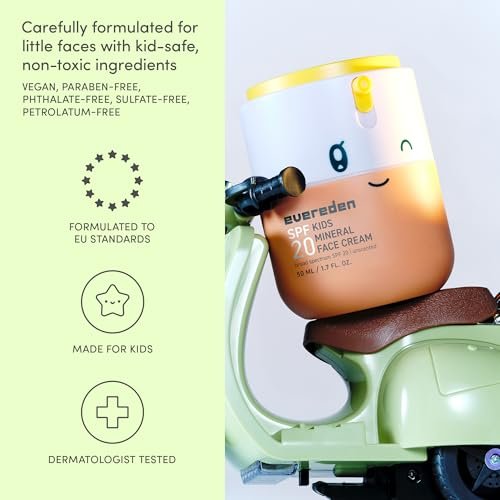 Evereden Kids Face Cream with SPF 20 - Fragrance-Free, Non-Toxic Moisturizer for Children, 1.7 oz Avelisse
