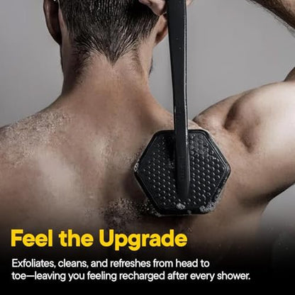 TOOLETRIES The Scrub King – Complete Silicone Shower Set for Men – Charcoal Avelisse