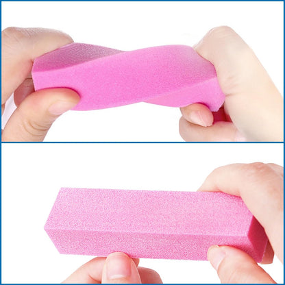 12 Pcs Nail Buffer Block Set - 4 Sided Sanding Buffers for Acrylic and Natural Nails, Professional Manicure Polisher, Medium Grit, Multicolor