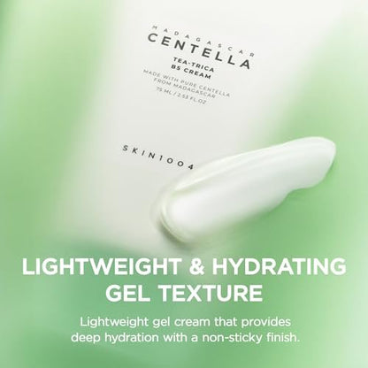SKIN1004 Tea-Trica B5 Cream - Soothing & Hydrating Face Moisturizer with Centella Asiatica & Panthenol, Gel Cica Cream for Sensitive Skin, 2.53 fl.oz (75ml)