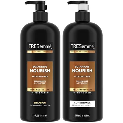 TRESemmé Botanique Nourish Shampoo and Conditioner Set – Anti-Frizz with Coconut Milk & Aloe Vera, 28 oz Each Avelisse