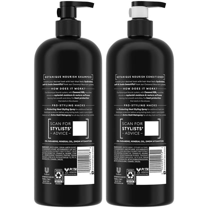 TRESemmé Botanique Nourish Shampoo and Conditioner Set – Anti-Frizz with Coconut Milk & Aloe Vera, 28 oz Each Avelisse