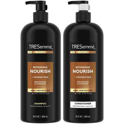 TRESemmé Botanique Nourish Shampoo and Conditioner Set – Anti-Frizz with Coconut Milk & Aloe Vera, 28 oz Each Avelisse
