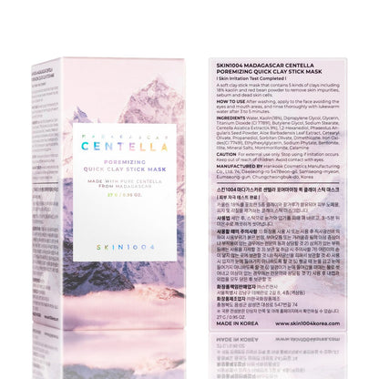 SKIN1004 Poremizing Quick Clay Stick Mask - Pink Mud Mask with Centella for Pore Minimizing and Sebum Control, 0.95 oz Avelisse