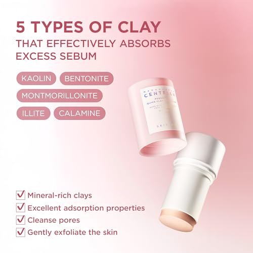 SKIN1004 Poremizing Quick Clay Stick Mask - Pink Mud Mask with Centella for Pore Minimizing and Sebum Control, 0.95 oz Avelisse