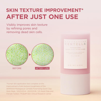 SKIN1004 Poremizing Quick Clay Stick Mask - Pink Mud Mask with Centella for Pore Minimizing and Sebum Control, 0.95 oz Avelisse