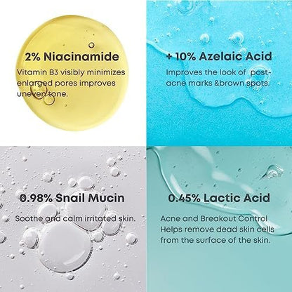 NINELESS A-Control 10% Azelaic Acid Serum – Clarifying & Smoothing Face Serum Avelisse