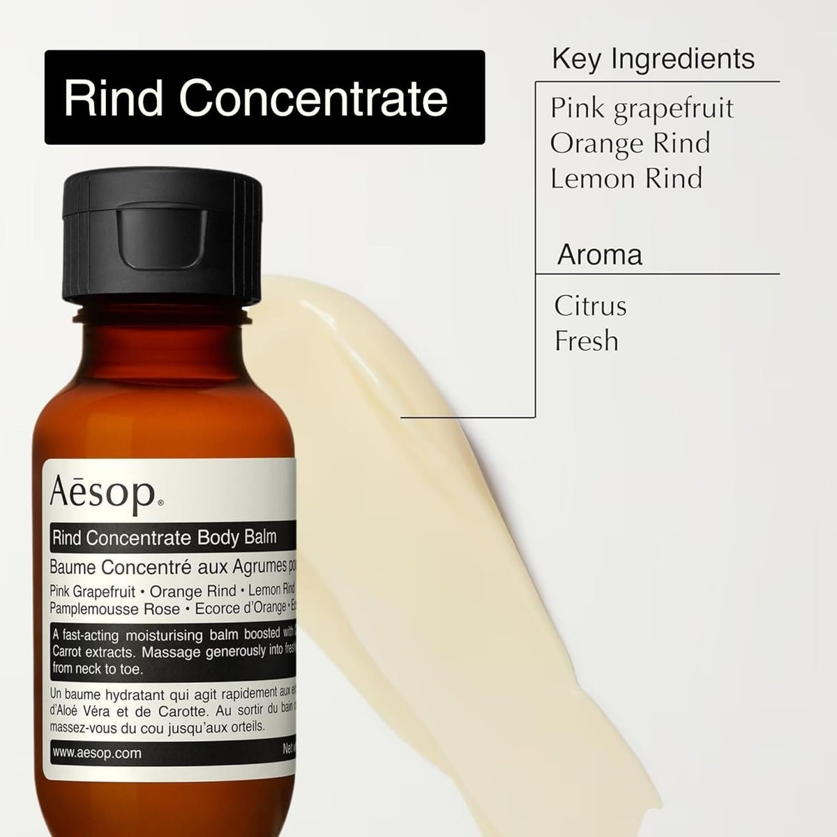Aesop Arrival Travel Set (4-Piece) – Shampoo, Conditioner, Geranium Leaf Body Cleanser & Rind Concentrate Body Balm – 1.7 oz/50 mL Each – Gift Set with Reusable Canvas Bag Avelisse