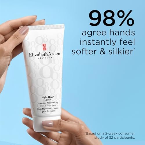 Elizabeth Arden Eight Hour Cream Intensive Moisturizing Hand Treatment, Fast-Absorbing Hand Cream for Dry, Cracked Skin, 2.65 Fl Oz - görsel 4