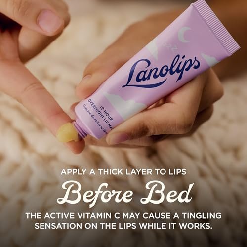 Lanolips 12 Hour Overnight Lip Mask – Rich Lanolin Lip Balm with Hyaluronic Acid, Vitamin C & Ceramides – Restore, Soften & Replenish While You Sleep – Cruelty-Free Hydrating Balm (0.52 oz / 15 g) - görsel 14