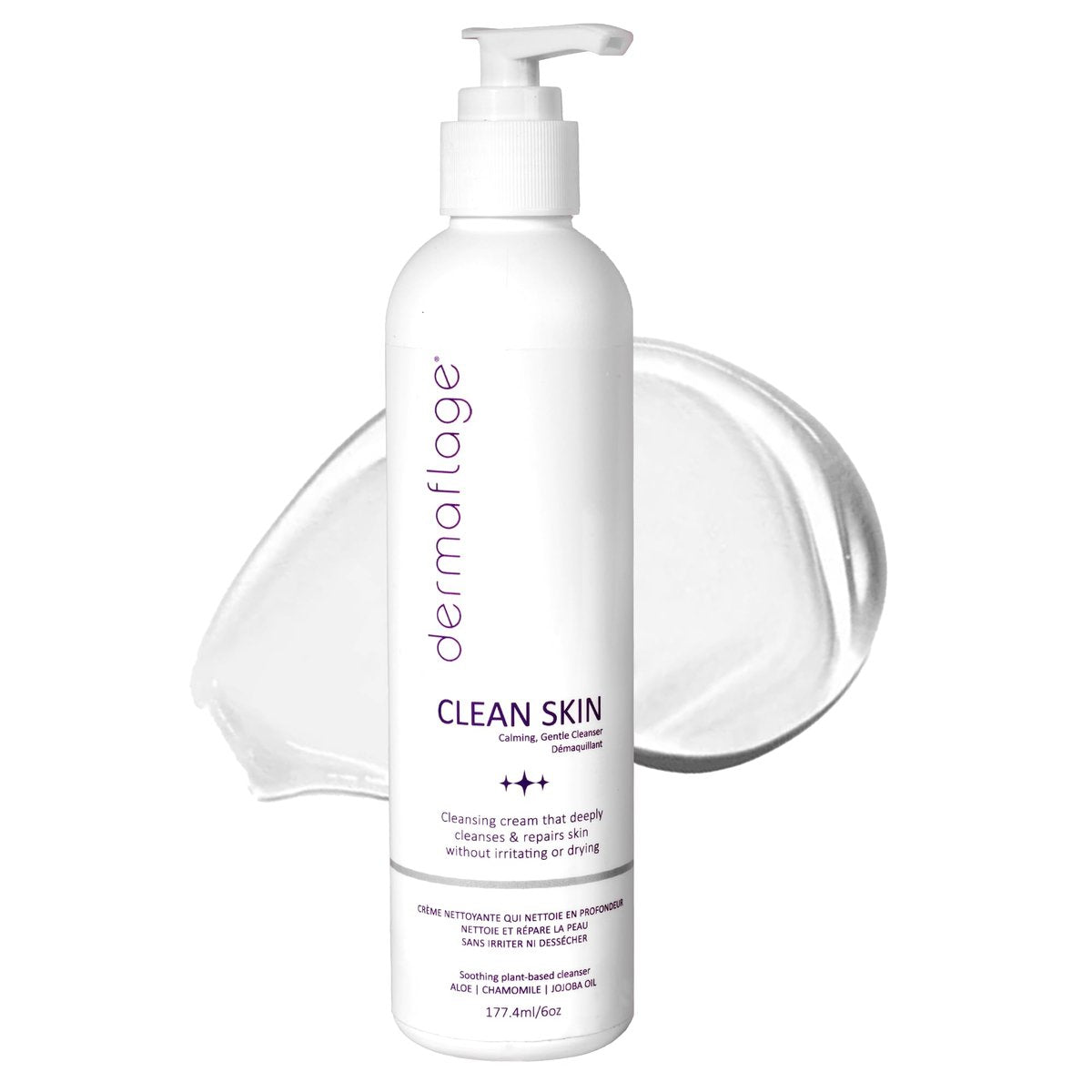 Dermaflage Clean Skin Cleanser - Gentle Face Wash for Sensitive Skin - Fragrance-Free, Sulfate-Free, pH-Balanced - Lightweight Daily Cleanser - 6 fl oz - görsel 1