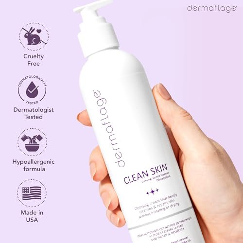 Dermaflage Clean Skin Cleanser - Gentle Face Wash for Sensitive Skin - Fragrance-Free, Sulfate-Free, pH-Balanced - Lightweight Daily Cleanser - 6 fl oz - görsel 12