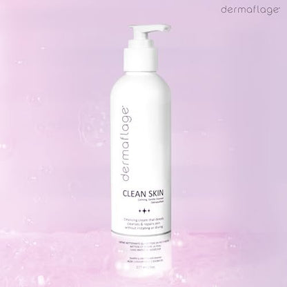 Dermaflage Clean Skin Cleanser - Gentle Face Wash for Sensitive Skin - Fragrance-Free, Sulfate-Free, pH-Balanced - Lightweight Daily Cleanser - 6 fl oz