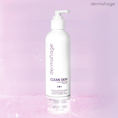 Dermaflage Clean Skin Cleanser - Gentle Face Wash for Sensitive Skin - Fragrance-Free, Sulfate-Free, pH-Balanced - Lightweight Daily Cleanser - 6 fl oz