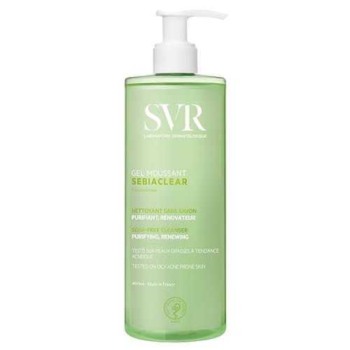 SVR Sebiaclear Foaming Gel – Gentle Cleanser for Acne-Prone Skin, Unclogs Pores, 96% Natural-Origin, Soap-Free & Sulfate-Free, 13.5 fl oz Avelisse