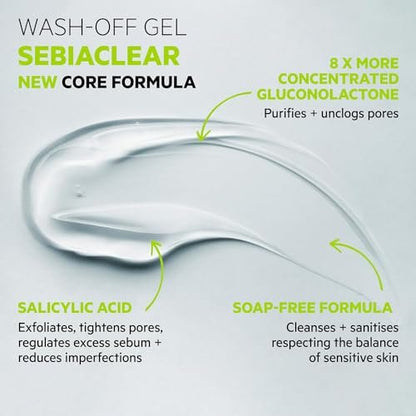 SVR Sebiaclear Foaming Gel – Gentle Cleanser for Acne-Prone Skin, Unclogs Pores, 96% Natural-Origin, Soap-Free & Sulfate-Free, 13.5 fl oz Avelisse