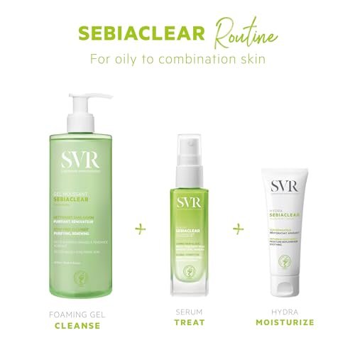 SVR Sebiaclear Face Serum - Retinol Alternative with Niacinamide & Hyaluronic Acid for Sensitive Oily Skin, Reduce Fine Lines & Breakouts, 1 fl.oz Avelisse