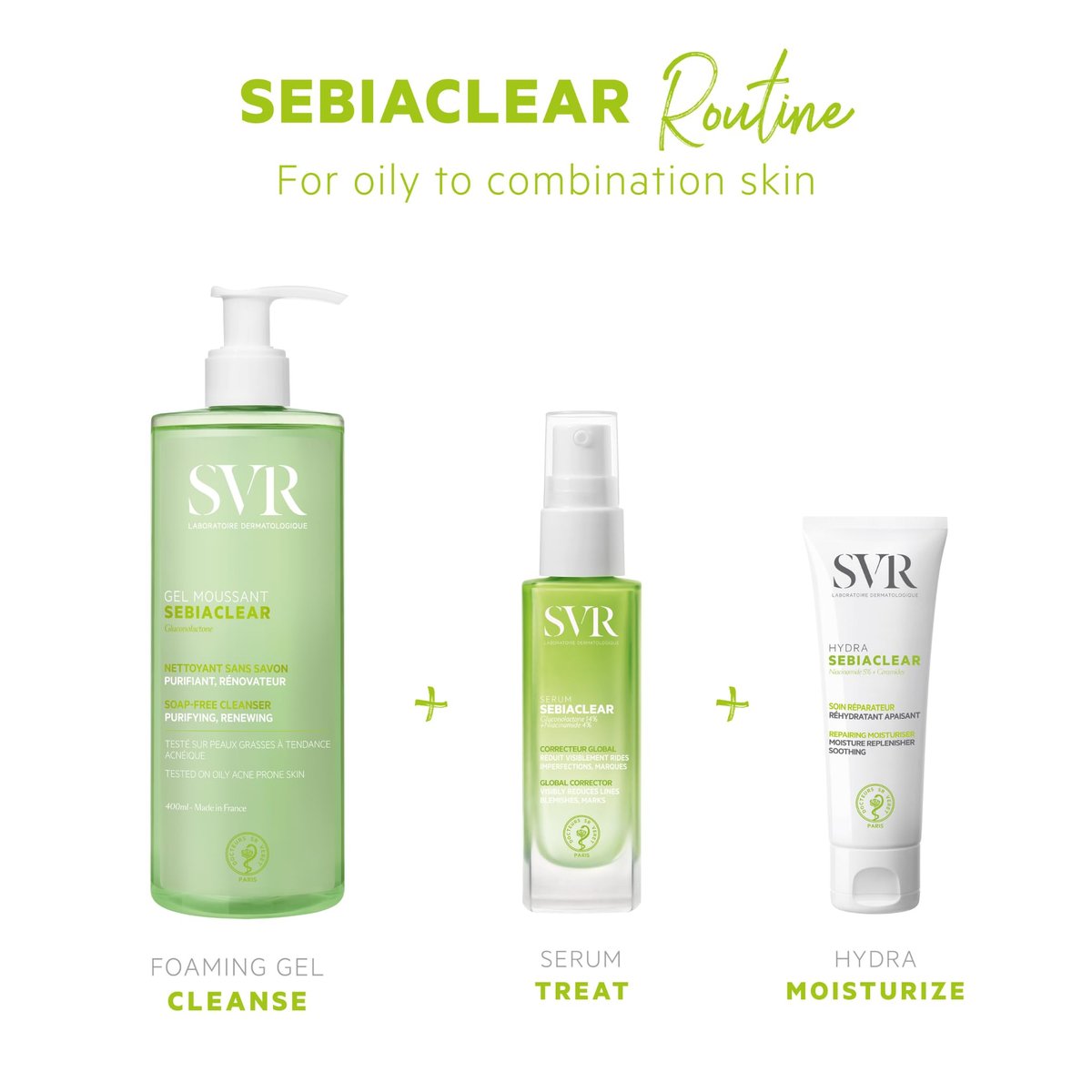 SVR Sebiaclear Foaming Gel – Gentle Cleanser for Acne-Prone Skin, Unclogs Pores, 96% Natural-Origin, Soap-Free & Sulfate-Free, 13.5 fl oz Avelisse