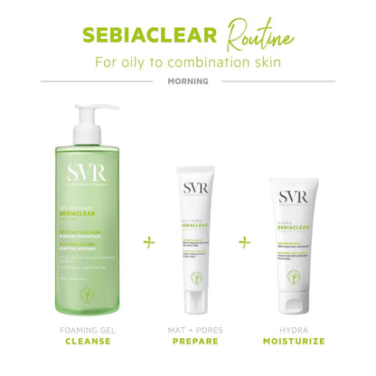 SVR Sebiaclear Moisturizing Face Cream - Soothing Moisturizer for Oily Sensitive Skin with Niacinamide, Hyaluronic Acid & Ceramides, Non-Comedogenic, 1.4 oz Avelisse