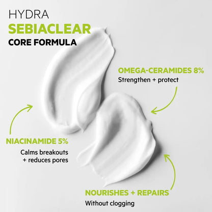 SVR Sebiaclear Moisturizing Face Cream - Soothing Moisturizer for Oily Sensitive Skin with Niacinamide, Hyaluronic Acid & Ceramides, Non-Comedogenic, 1.4 oz Avelisse