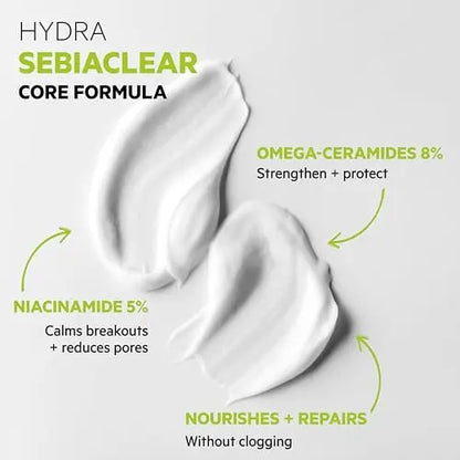 SVR Sebiaclear Moisturizing Face Cream - Soothing Moisturizer for Oily Sensitive Skin with Niacinamide, Hyaluronic Acid & Ceramides, Non-Comedogenic, 1.4 oz Avelisse