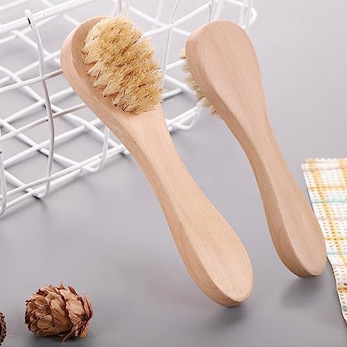 Kootinn 2 Pack Mini Dry Brush - Natural Bristle Small Body Brush for Exfoliating Face, Neck, Chest & Nails - Soft Skin Care - görsel 14