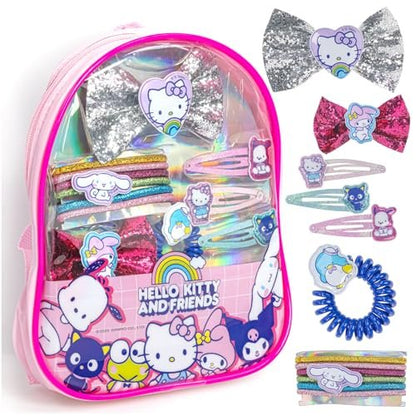 Hello Kitty and Friends Hair Accessories Mini Gift Bag Set - Hair Bows, Clips & Ties for Girls, Kids, Birthdays & Parties by Townley Girl