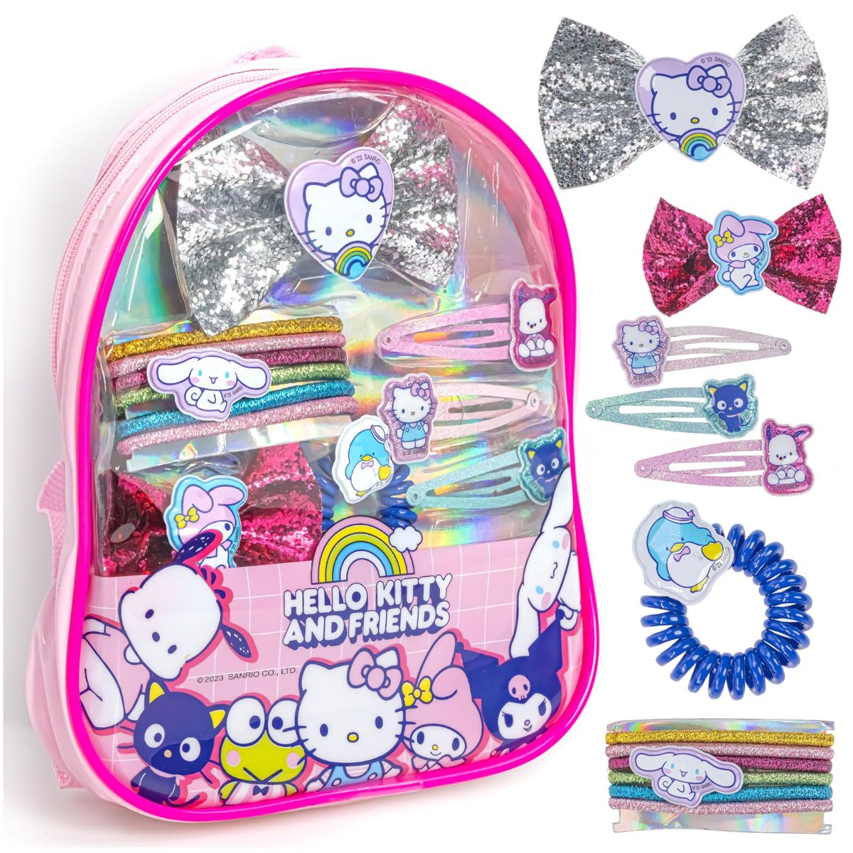 Hello Kitty and Friends Hair Accessories Mini Gift Bag Set - Hair Bows, Clips & Ties for Girls, Kids, Birthdays & Parties by Townley Girl - görsel 1