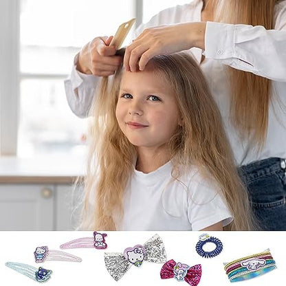 Hello Kitty and Friends Hair Accessories Mini Gift Bag Set - Hair Bows, Clips & Ties for Girls, Kids, Birthdays & Parties by Townley Girl