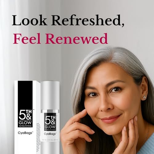 5th & Glow Cyabags Instant Under Eye Bag Remover Serum – Puffy Eyes Reduction with Hyaluronic Acid & Vitamin C for Fine Lines, Wrinkles & Crow's Feet, 1 oz Avelisse
