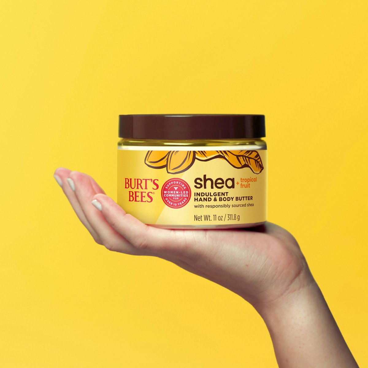 Burt's Bees Shea + Tropical Fruit Indulgent Hand and Body Butter, Non-Greasy, Antioxidant Rich for Glowing Skin, 11 oz Avelisse