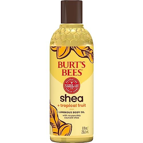 Burt's Bees Shea + Tropical Fruit Luminous Body Oil, 8 oz – Natural Glowing Skin Oil Avelisse