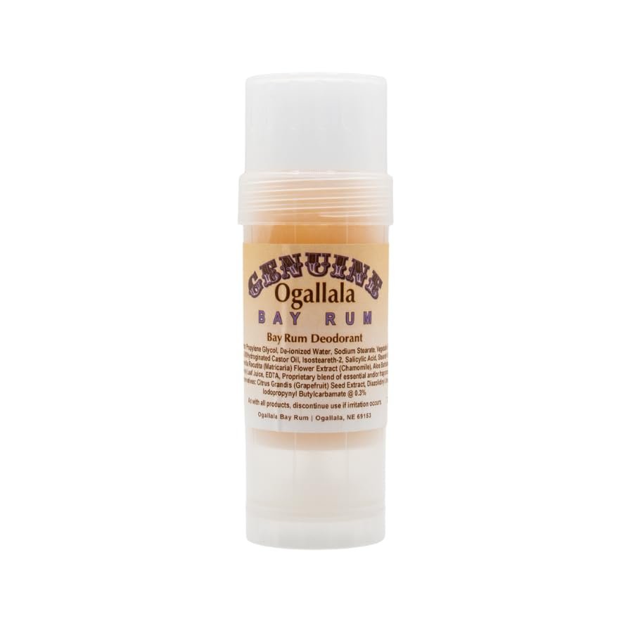 Ogallala Bay Rum Natural Plant Based Deodorant - Bay Rum Scent, Twist-Up Tube, 2.5 oz - görsel 1