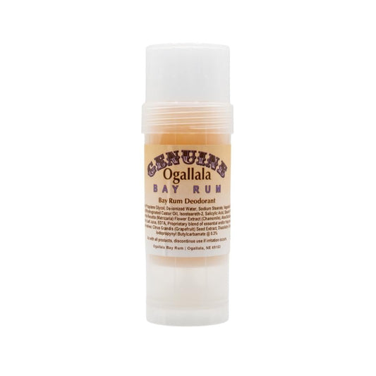 Ogallala Bay Rum Natural Plant Based Deodorant - Bay Rum Scent, Twist-Up Tube, 2.5 oz