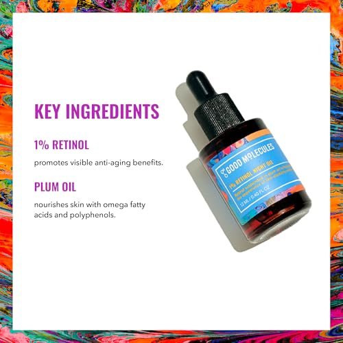 Good Molecules 1% Retinol Night Oil - Retinol and Rosehip Face Oil for Fine Lines, Wrinkles, Anti-Aging & Firming | 0.4 fl oz - görsel 6