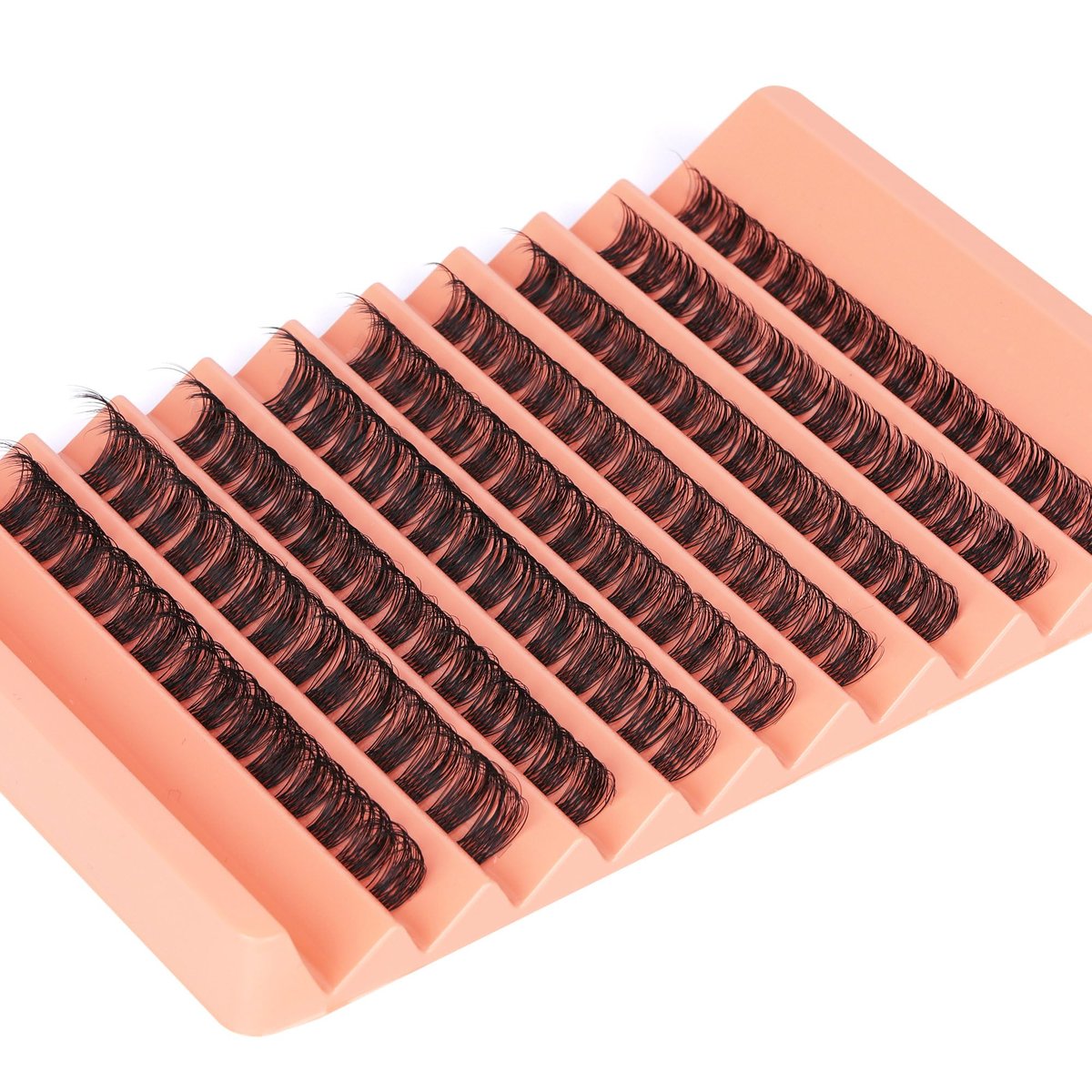 DD Curly Wispy Lash Clusters - Natural Individual Lashes with Thin Band, Light Fluff DIY Cluster Eyelash Extensions 10-16mm, 126 Count by TOOCHUNAG - görsel 11