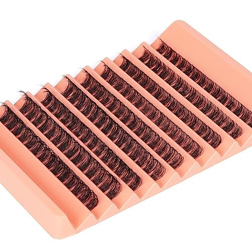 DD Curly Wispy Lash Clusters - Natural Individual Lashes with Thin Band, Light Fluff DIY Cluster Eyelash Extensions 10-16mm, 126 Count by TOOCHUNAG - görsel 12