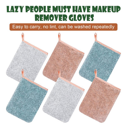 PHOGARY 6 Pack Microfiber Body Wash Mitts - Super Absorbent & Soft Face Mitten, Coral Fleece Bath Spa Cloth, Reusable Makeup Remover Mitt Gloves, 3 Colors