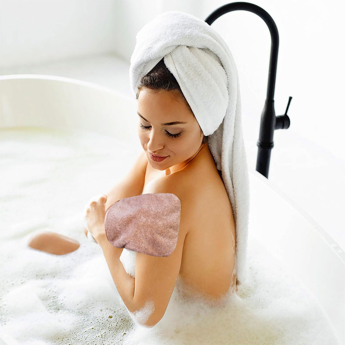 PHOGARY 6 Pack Microfiber Body Wash Mitts - Super Absorbent & Soft Face Mitten, Coral Fleece Bath Spa Cloth, Reusable Makeup Remover Mitt Gloves, 3 Colors - görsel 13