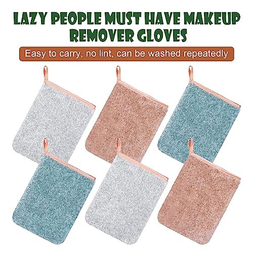 PHOGARY 6 Pack Microfiber Body Wash Mitts - Super Absorbent & Soft Face Mitten, Coral Fleece Bath Spa Cloth, Reusable Makeup Remover Mitt Gloves, 3 Colors - görsel 10