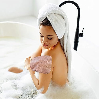PHOGARY 6 Pack Microfiber Body Wash Mitts - Super Absorbent & Soft Face Mitten, Coral Fleece Bath Spa Cloth, Reusable Makeup Remover Mitt Gloves, 3 Colors