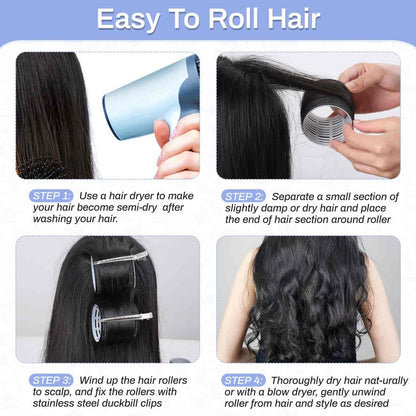 Selizo 28-Piece Hair Roller Set – Self-Grip Rollers & Clips for Volume, All Hair Lengths