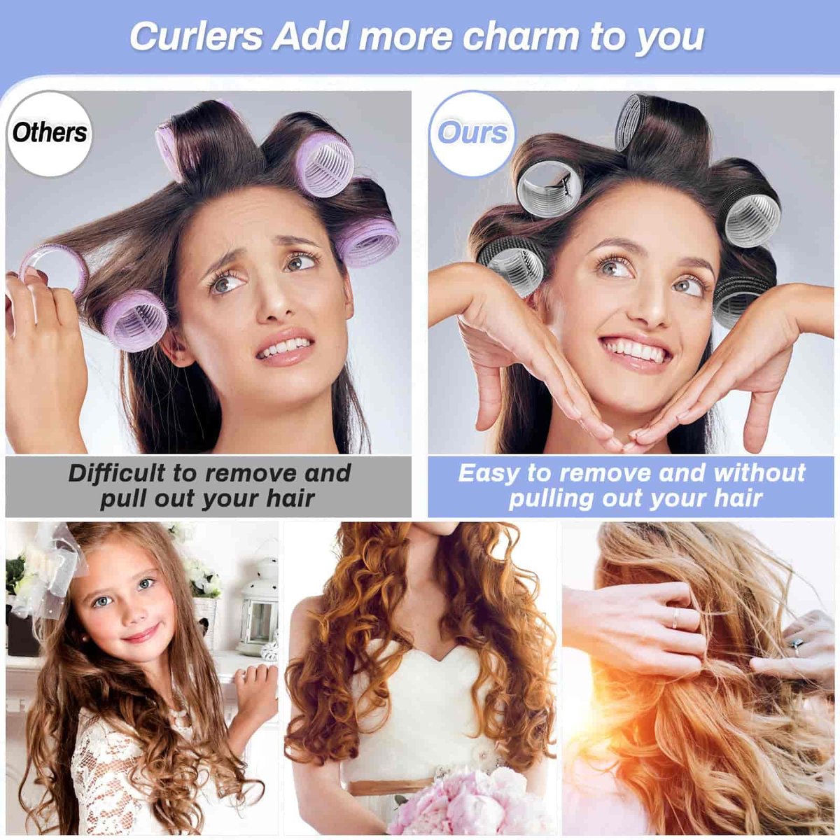 Selizo 28-Piece Hair Roller Set – Self-Grip Rollers & Clips for Volume, All Hair Lengths - görsel 7