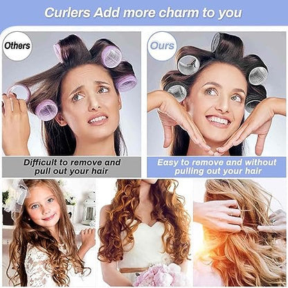 Selizo 28-Piece Hair Roller Set – Self-Grip Rollers & Clips for Volume, All Hair Lengths
