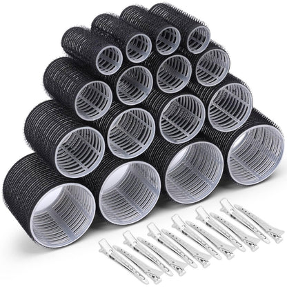 Selizo 28-Piece Hair Roller Set – Self-Grip Rollers & Clips for Volume, All Hair Lengths