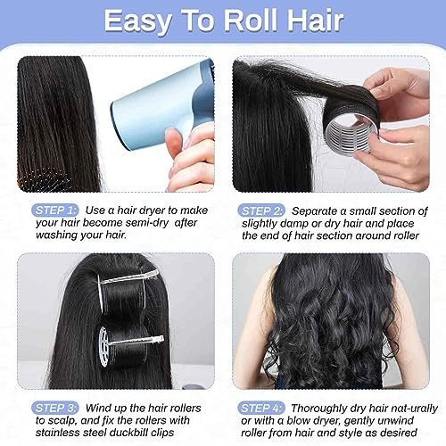 Selizo 28-Piece Hair Roller Set – Self-Grip Rollers & Clips for Volume, All Hair Lengths - görsel 10