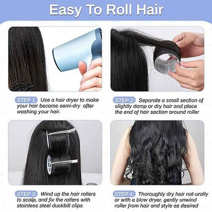 Selizo 28-Piece Hair Roller Set – Self-Grip Rollers & Clips for Volume, All Hair Lengths