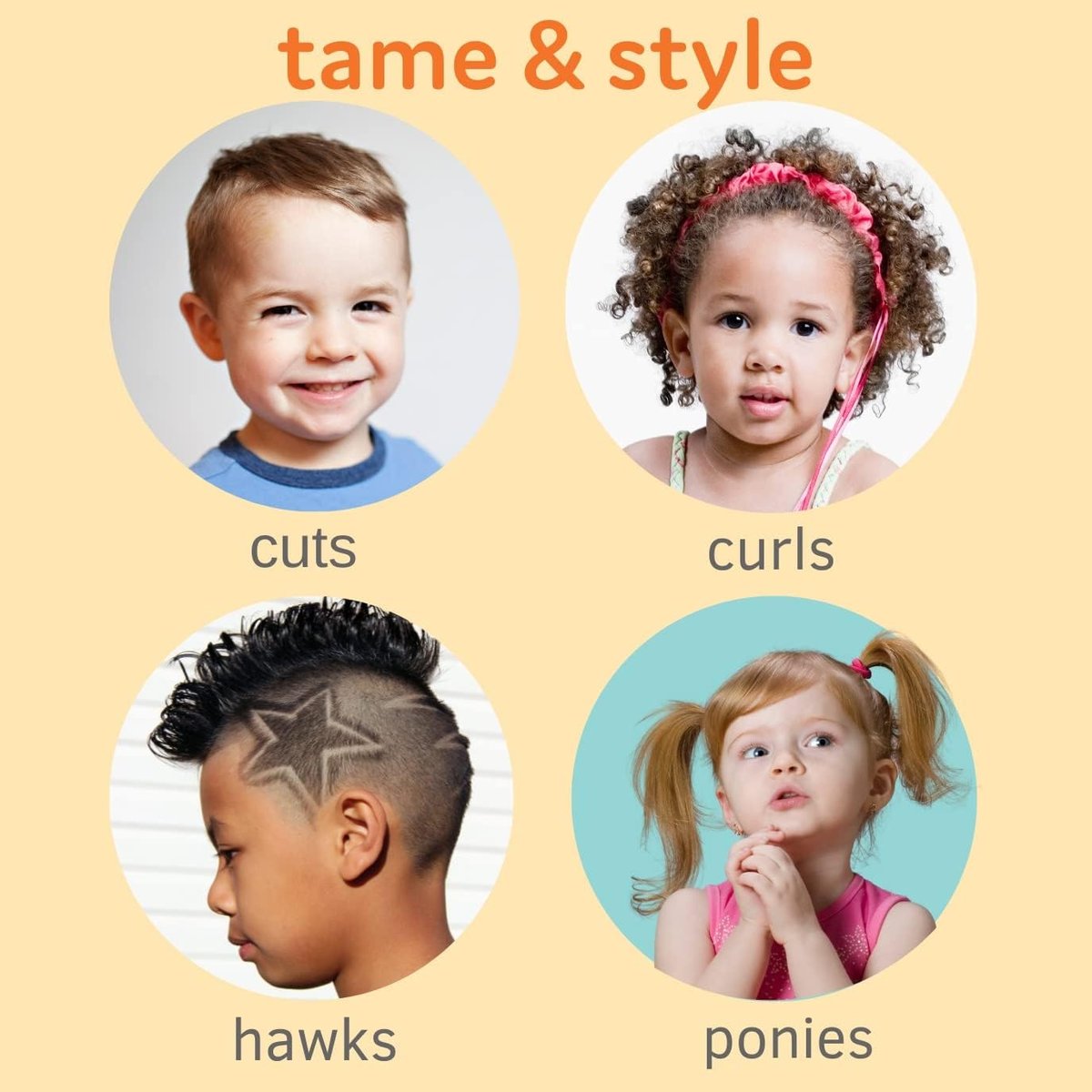 T is for Tame - Natural Conditioner Spray & Alcohol-Free Styling Hair Gel for Kids & Toddlers, All Hair Types, Made in the USA - 4.2 fl oz & 3.38 fl oz Avelisse